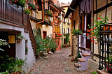 Cobblestone Street, Alsace, France