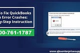 Crash com error in QuickBooks desktop