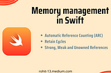 Memory management in Swift: iOS