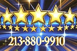 213–880–9910 ⭐⭐⭐⭐⭐