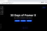 30 Days of Framer X : Final Week
