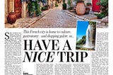 Travel Feature, Nice
