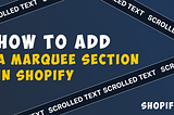 How To Add Infinite Marquee Section in Shopify?