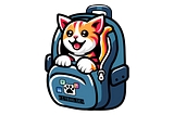 kitbag logo — cat inside a backpack with kitbag.dev on bag