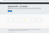 Reflected XSS (JS Variable)