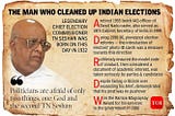 Who was T N Seshan?
