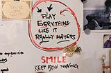 musician’s whiteboard with notes on it