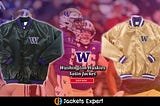 Washington Huskies Gold Varsity Satin Jacket