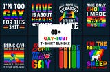 Gay LGBT Pride T Shirt Design Bundle