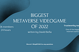 New Metaverse Videogame Blowing Up! Scam, or Opportunity?