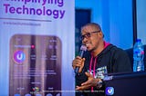 Sam-Ayo giving a talk on Artificial Intelligence at Ehingbeti summit, Lagos, Nigeria