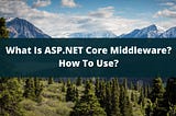 What is ASP.NET Core Middleware? How to use?