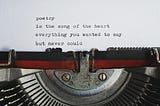 My Love Affair with Poetry