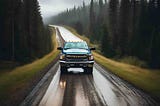 Truck on a road