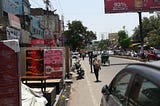 Walking down a road in Kanpur, Uttar Pradesh