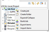 Talend: Job & Context