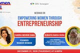 NSU HR Club organizes a wonderful webinar on Empowering women through Entrepreneurship