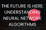 The Future is Here: Understanding Neural Network Algorithms