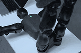 A humanoid robot so small that it can fit into a backpack.