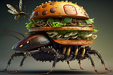 The meatless, gourmet hamburger of a dystopian tomorrow. Image credit: Alexandra_Koch on Pixabay