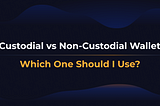 Custodial vs Non-Custodial Wallet: Which One Should I Use?