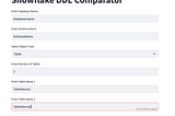 Snowflake DDL Comparator(Different Accounts) using Streamlit