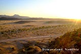 A photo of the amazing landscape of Damaraland in Namibia taken from the top of a hill. Photo by Author, all right reserved.