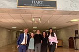 The Youth Steering Committee before lobbying meetings in the Senate Hart building.
