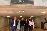 The Youth Steering Committee before lobbying meetings in the Senate Hart building.