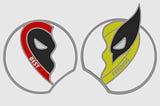 Free Deadpool and Wolverine Marvel Heart Mickey Ears - 3D STL File