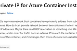 Solving Azure’s Private IP Challenge: Automating Route53 Updates for Azure Container Instances