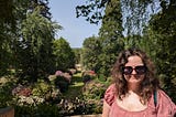 Author in garden