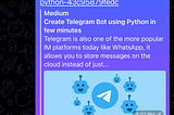 Build a Telegram bot which shorten URL, with Python in just 10 minutes!