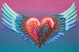 heart painting. Artwork heart. Barbara Cook blog.