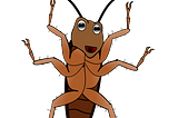Cartoon of a cockroach