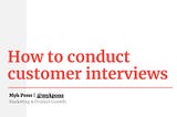 How to Conduct Customer and Prospect Interviews (webinar)