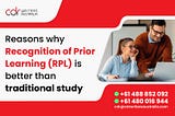 Reasons why Recognition of Prior Learning (RPL) is better than traditional study.