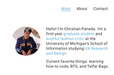 Christian Paneda, picture of his website