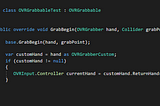 Extending The OVRGrabber
