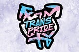 The words “Trans Pride” displayed in front of a transgender symbol which has been modified to include the shape of Australia.