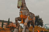 A modern-day replica of the Trojan horse
