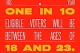 This year 1 in 10 eligible voters will be between the ages of 18 and 23.