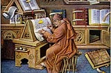 Burgundian scribe. Source: Wikimedia Commons