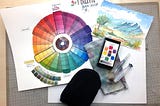 4 Colors + eyeshadow compact: A Step-by-Step Guide to Making a Tiny Travel Watercolor Kit