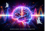 A human brain and the binaural beat waves influencing hyper, calm, sleep, awake, etc.