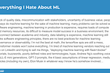 Everything I Hate About Machine Learning