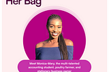 Securing Her Bag: Balancing the book by day, hatching entrepreneurial dreams at night.