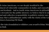 Open Letter to Gates Foundation from South Asian Americans and Allies in Philanthropy: Rescind…