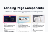 Landing Page Components & Sections — 29 must have components