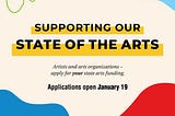 California’s arts grant season begins January 19